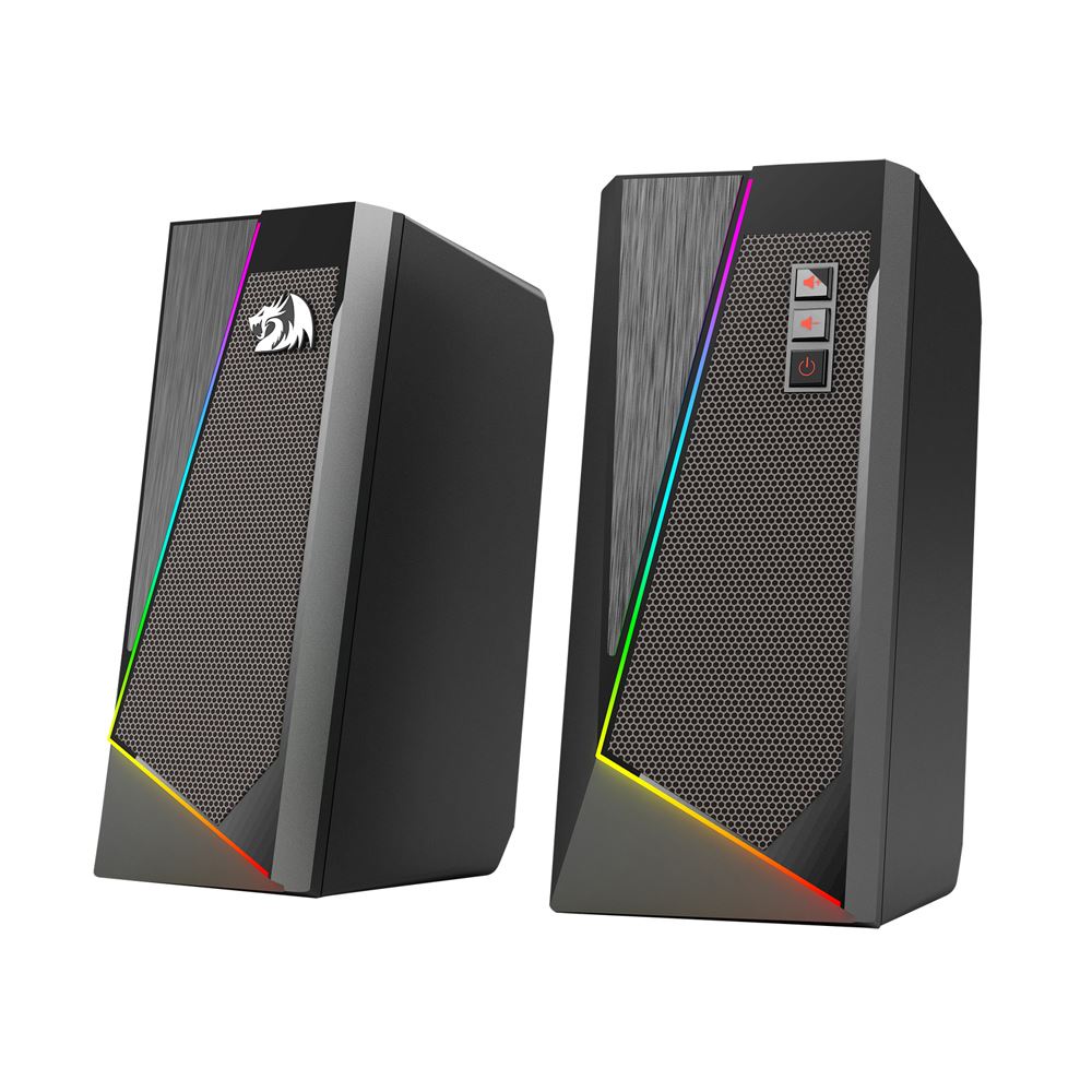 Redragon GS520 Anvil RGB PC 2 Channel Stereo Gaming Computer Speakers - Black