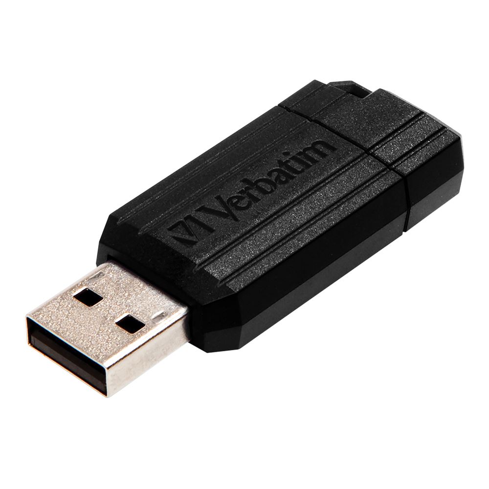 Verbatim 128GB PinStripe USB Flash Drive - Black
