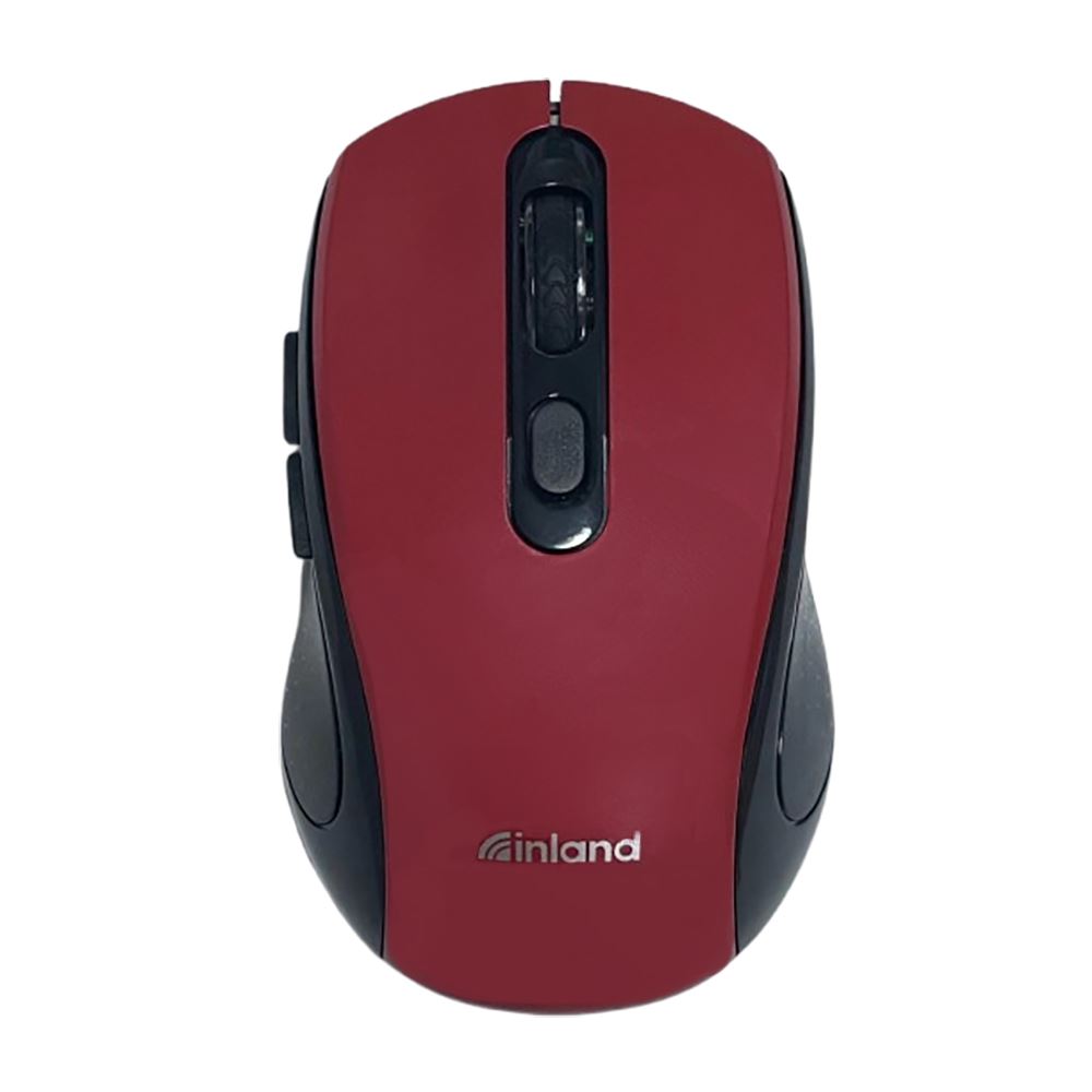 Inland IM202 6 Button RF Wireless Mouse - Red