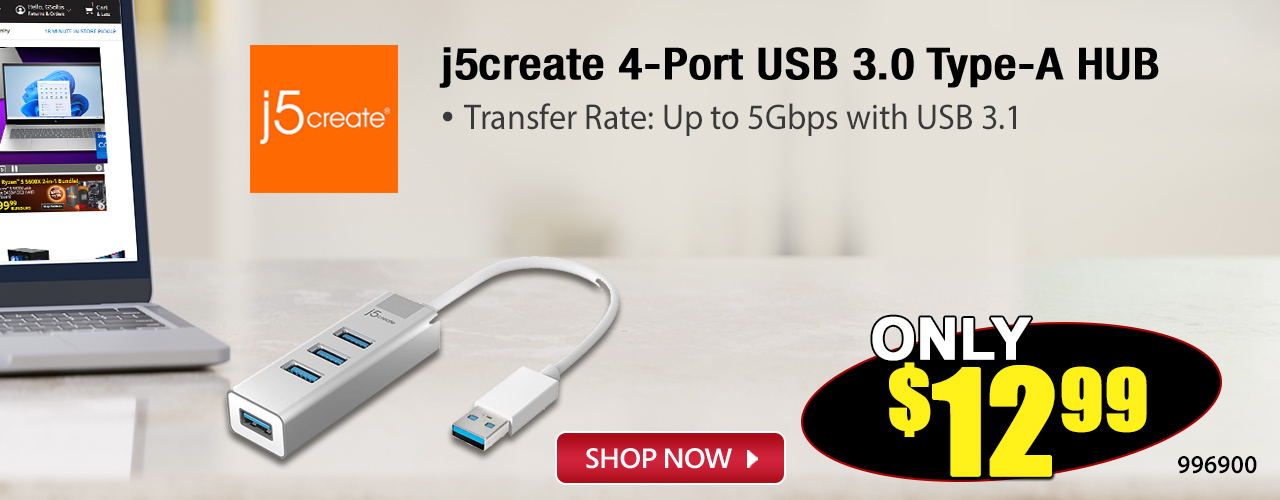 j5create 4-Port USB 3.0 Type-A HUB - Shop Now