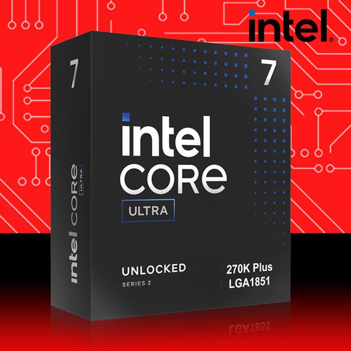 Intel Core Ultra 7 270K Plus Arrow Lake 3.7GHz Twenty Four-Core LGA 1851 Boxed Processor - Heatsink Not Included