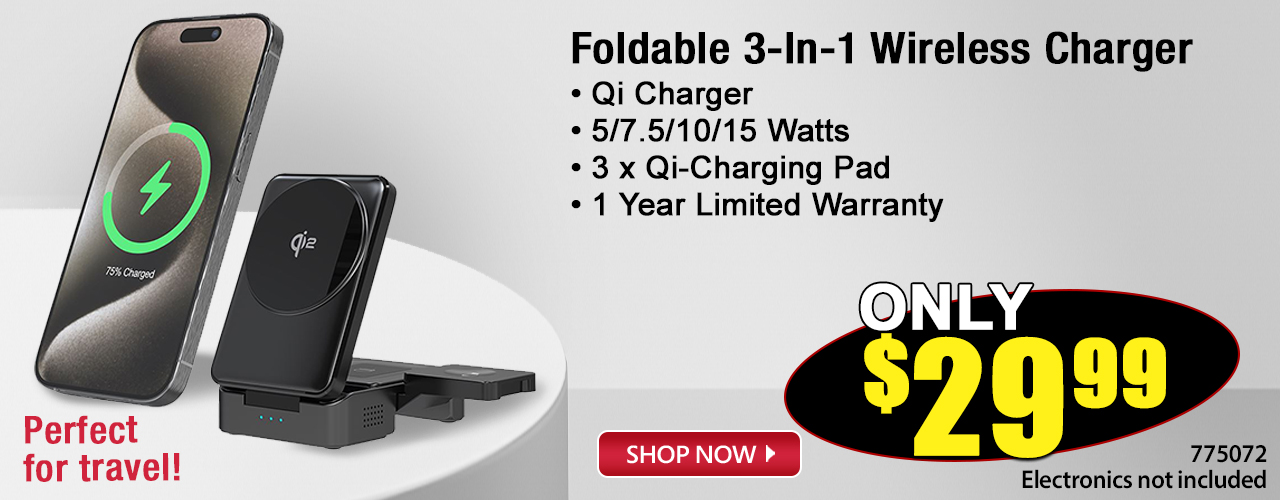 Foldable 3-in-1 Wireless Charger