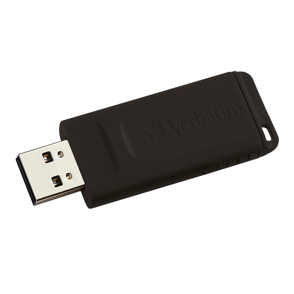 Verbatim 64GB Slider USB Flash Drive - Black