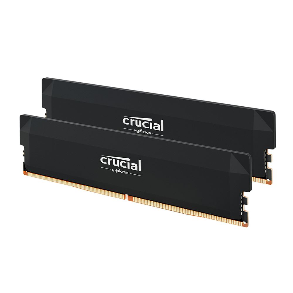 Crucial Pro 32GB (2 x 16GB) DDR5-6400 PC5-51200 CL38 Dual Channel Desktop Memory Kit CP2K16G64C38U5B - Black