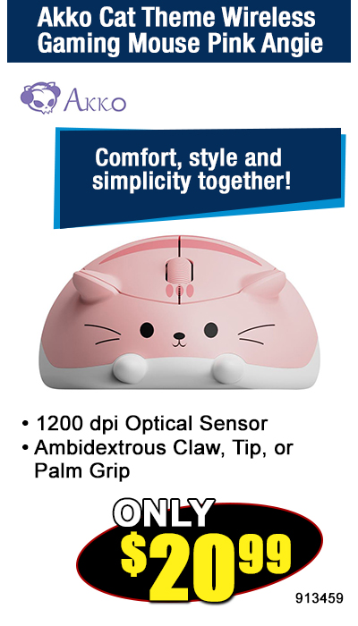 Akko Cat Theme Wireless Gamin gMouse Pink Angie
