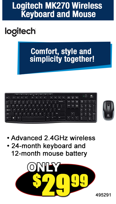 Logitech MK270 Wireless Keyboard and Mouse