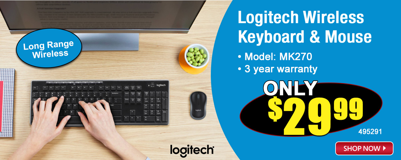 Logitech MK270 Wireless Keyboard and Mouse - Shop Now