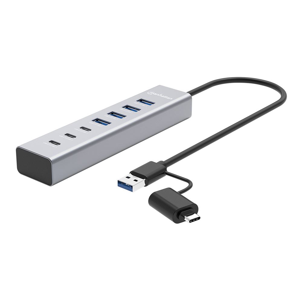 Manhattan 7-Port USB 3.2 Gen 1 Type-C / Type-A Combo Hub