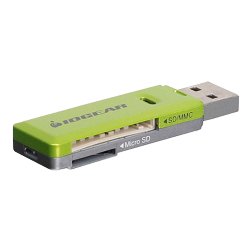 IOGear GFR204SD 10-in-1 USB2.0 Card Reader/Writer - Green