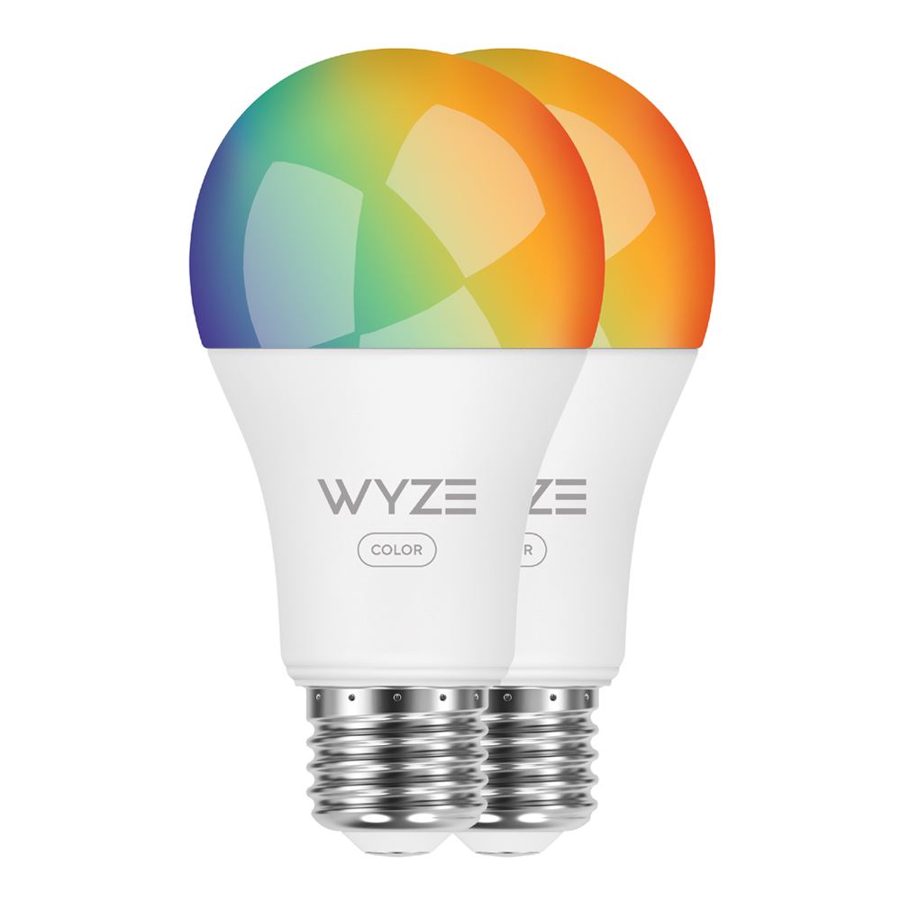 Wyze WLPA19C-2 LED Smart Home Colored Light Bulbs - Two-Pack