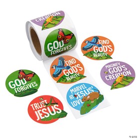 1 1/2" Zoom In VBS Colorful Animal Sticker Roll - 100 Pc.