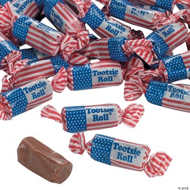 Tootsie Roll® Patriotic USA Flag Midgees Chocolate Candy - 70 Pc.