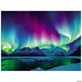 8 ft. x 6 ft. Great North VBS Northern Lights Photobooth Polyester Backdrop
