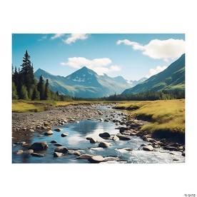 8 Ft. x 6 Ft. Great North VBS River Photo Booth Polyester Backdrop