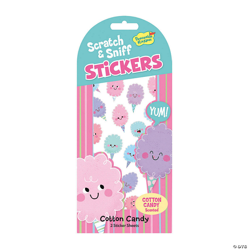 Cotton Candy Scratch & Sniff Stickers: Pack of 12