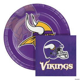 NFL Minnesota Vikings Paper Plate And Napkin Party Kit