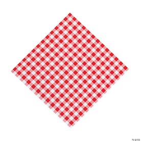 Bulk  48 Pc. Red Gingham Luncheon Napkins