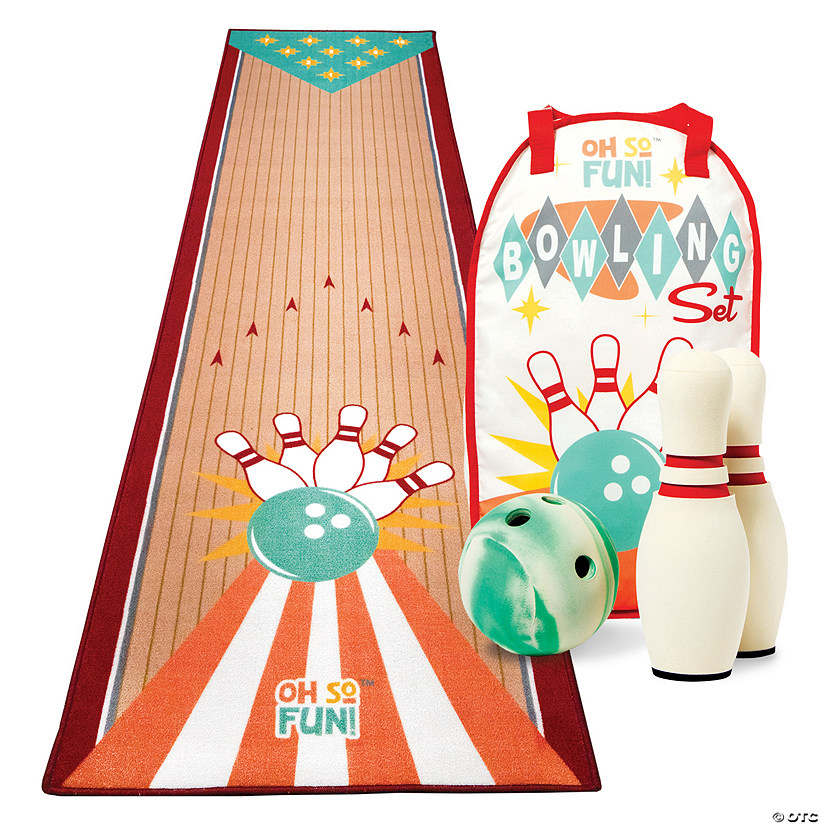 Oh So Fun! Deluxe Bowling Pins, Ball & Rug Set