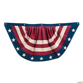 39" x 21" Vintage-Styled Patriotic Americana Canvas Bunting Decoration