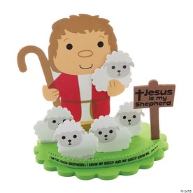 5 1/2" x 4 1/2" 3D Religious Good Shepherd Foam Craft Kit - Makes 12