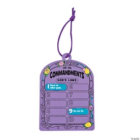 Magic Color Scratch Ten Commandments Tablets - 24 Pc.