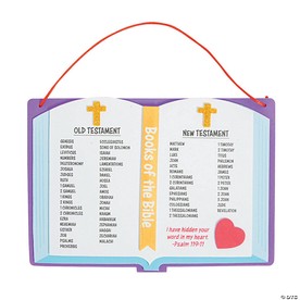 9 1/2" x 6 1/2" Religious Books of the Bible Foam Sign Craft Kits - Makes 12