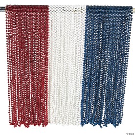 30" Bulk 144 Pc. Patriotic Red, White & Blue Bead Necklace Assortment