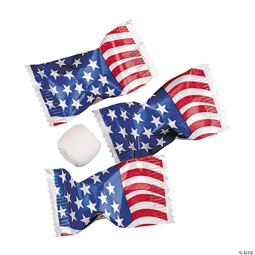 14 oz. Red, White & Blue USA Flag Buttermints - 108 Pc.