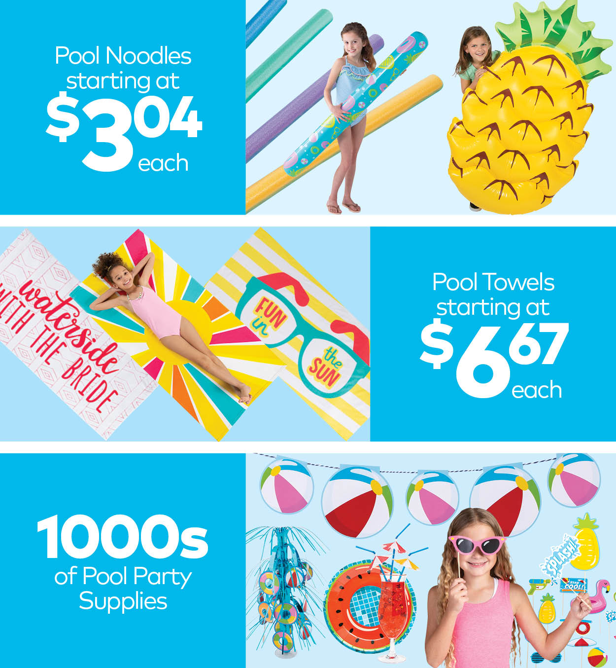 Pool party supplies!