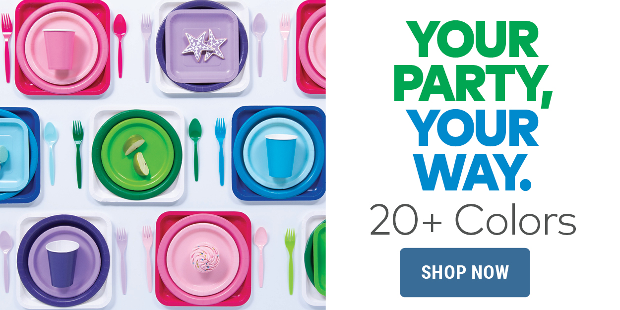 Shop by color for party supplies! 