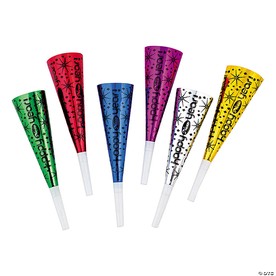 Bright New Year’s Horns - 12 Pc.