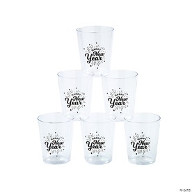 New Year’s Eve BPA-Free Plastic Shot Glasses - 24 Ct.