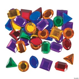 1/4" - 1/2" Bulk 500 Pc. Self-Adhesive Geometric Jewel Assortment