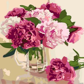 Artwille DIY Paint by Numbers - Pink Peonies