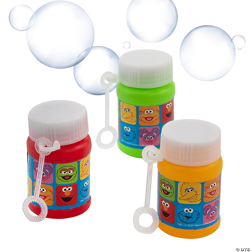 1 oz. Mini Sesame Street® Bubble Bottles - 24 Pc.
