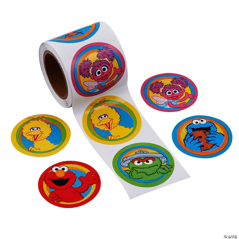 1 1/2" Sesame Street® Characters Sticker Roll - 100 Pc.