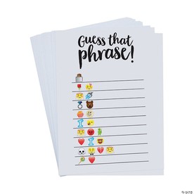 Emoji Guess the Phrase Bridal Shower Game