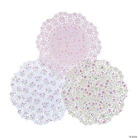 Floral Print Charger Doilies - 3 Pc.