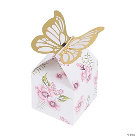 Butterfly Floral Favor Boxes - 24 Pc.