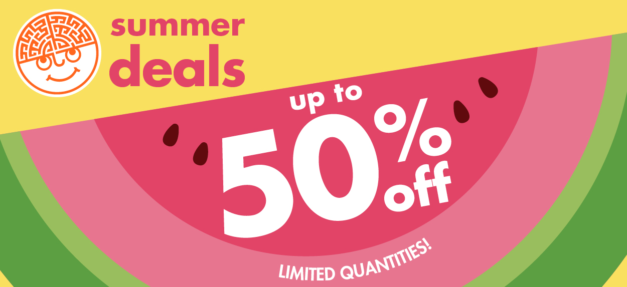 Summer deals up to 50% off! 