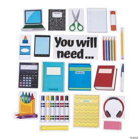 3/4" - 9" You’ll Need School Supply Management Vinyl Magnets - 21 Pc.