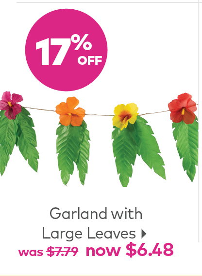 Garland with large leaves
