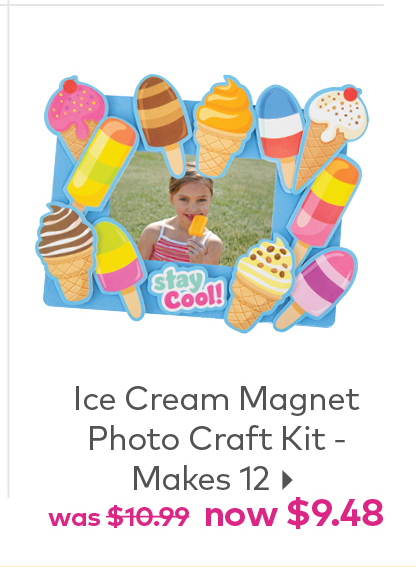 Ice cream magnet photo craft kit - makes 12