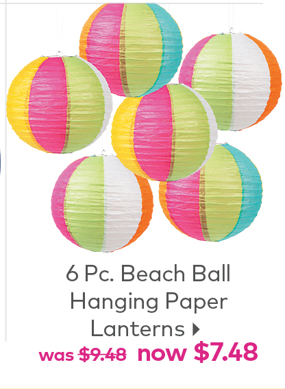 Beach Ball Hanging Paper Lanterns