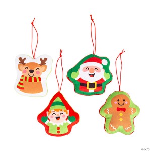Stuffed Christmas Character Ornaments - 12 Pc.
