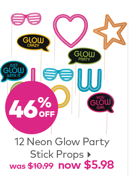 12 Neon Glow Party Stick Props Now $5.98