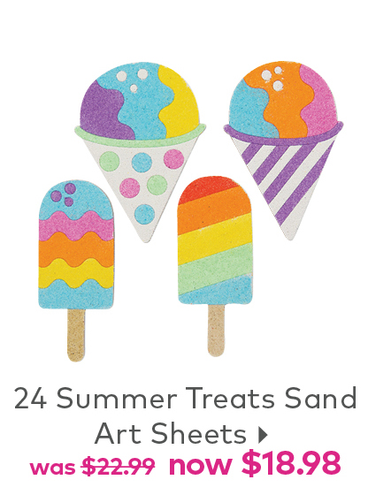 24 Summer Treats Sand Art Sheets Now $18.98