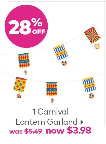 1 Carnival Lantern Garland Now $3.98