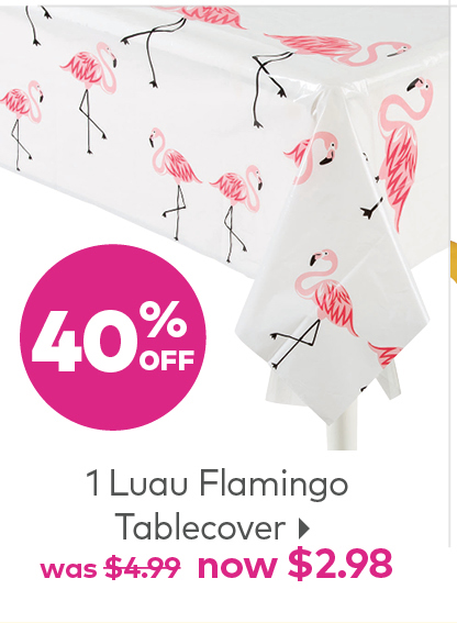 Luau Flamingo Plastic Tablecloth