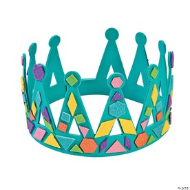 24" Multicolor Self-Adhesive Foam Mosaic Crown Kit - Makes 24